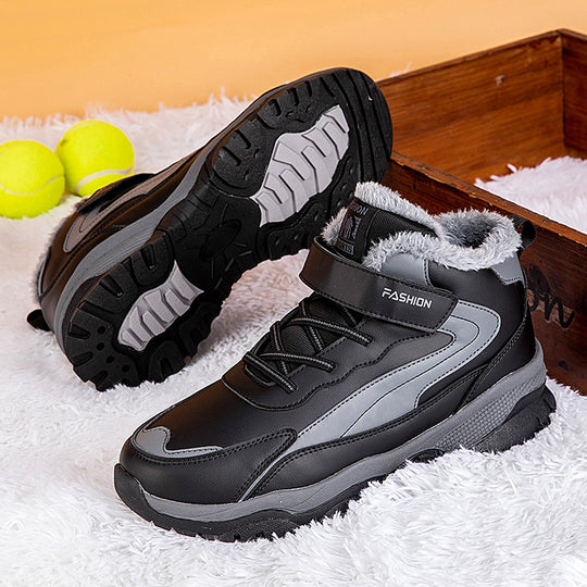 Damen Warm gefütterte Winterstiefel mit rutschfester Sohle und verstellbarem Klettverschluss Heidi-Mode