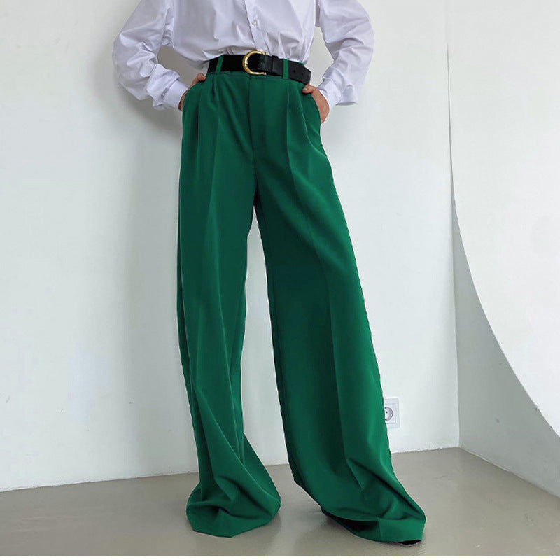 Damen Weite Palazzo-Hose mit eleganter Taillierung und modischem Schnitt Heidi-Mode