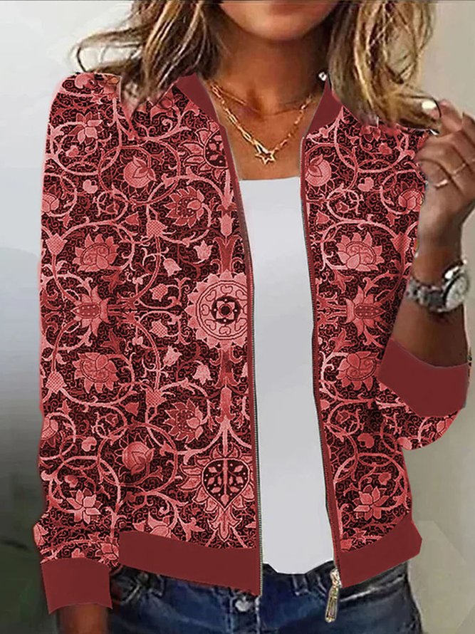 Damen Blousonjacke mit floralem Muster Heidi-Mode
