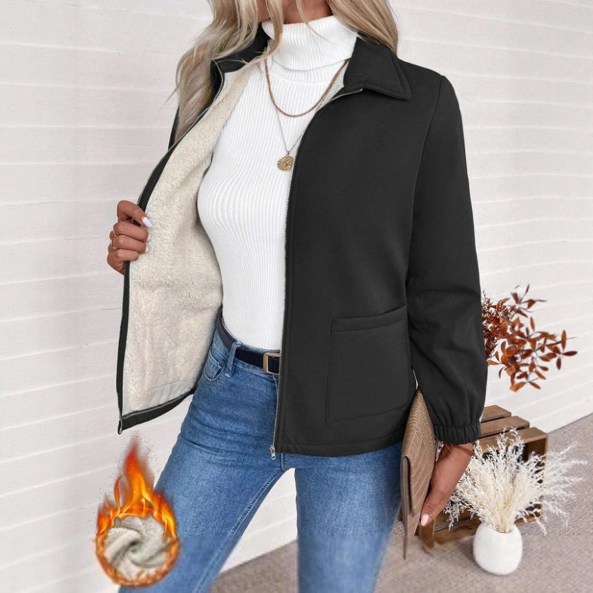 Damen Casual Steppjacke mit hohem Kragen von Heidi-Mode