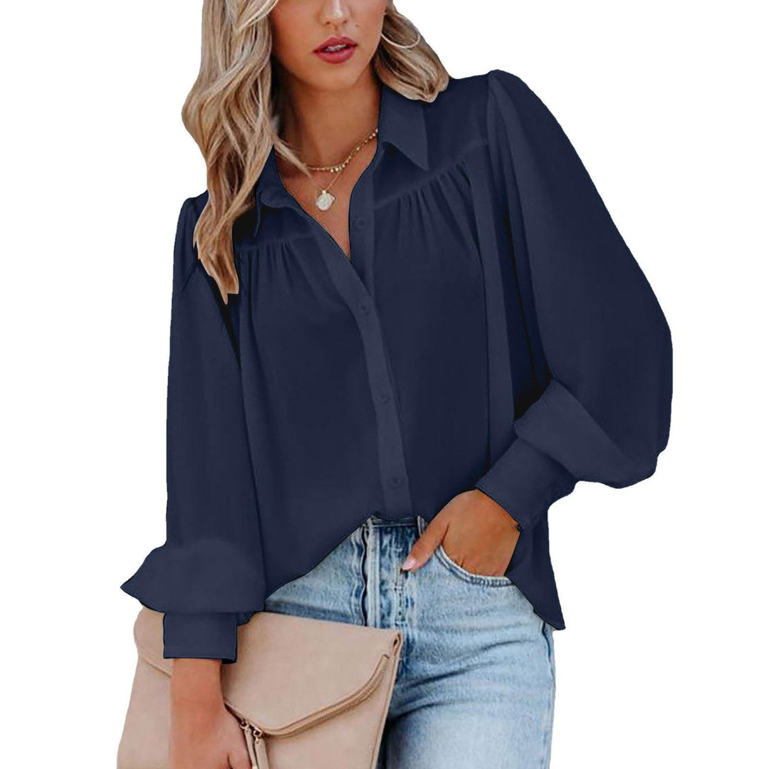 Damen Bluse mit voluminösen Ärmeln und eleganten Rüschendetails Heidi-Mode
