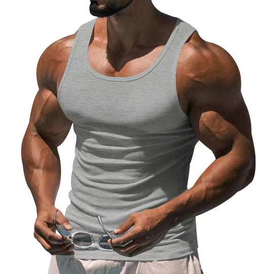 Herren atmungsaktives Sport-Tanktop mit körperbetontem Schnitt und feuchtigkeitsregulierendem Material Heidi-Mode