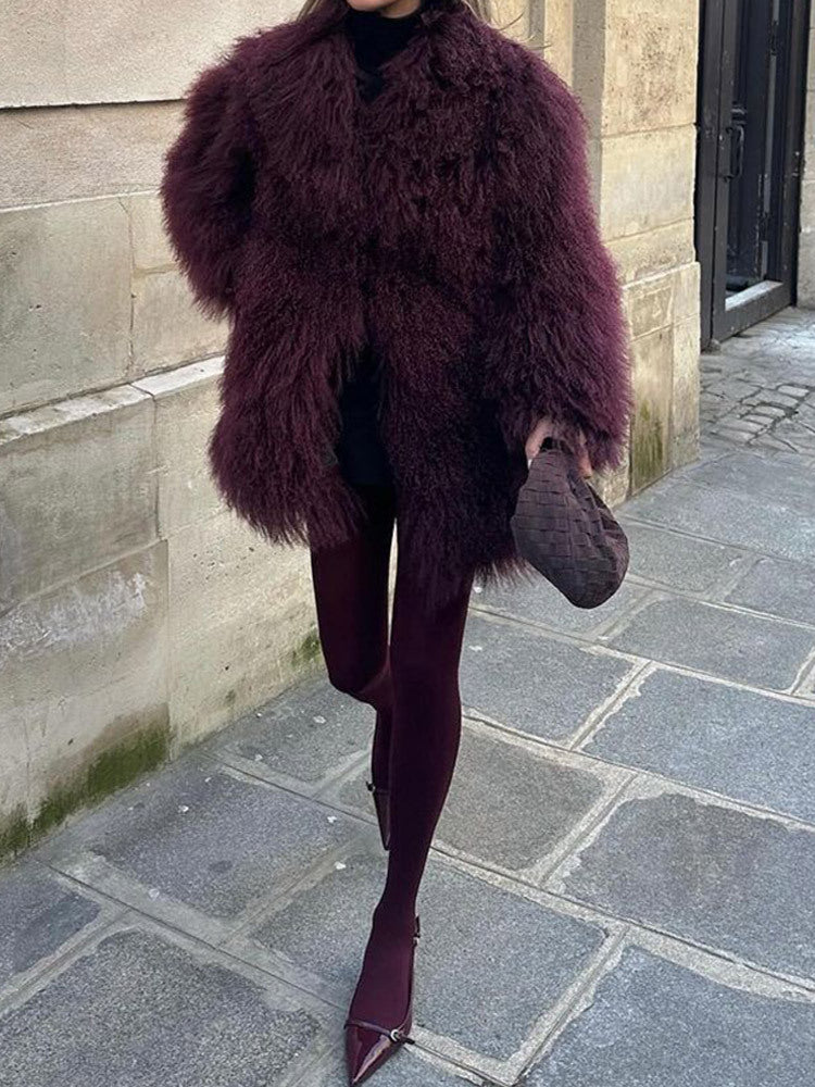 Damen Kunstfellmantel im modischen Oversized-Schnitt Heidi-Mode