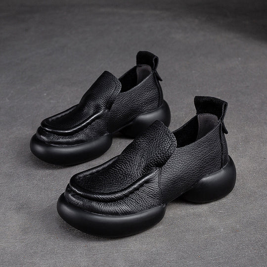 Damen Slip-On Sneakers mit innovativer Sohlenkonstruktion und weichem Leder Heidi-Mode