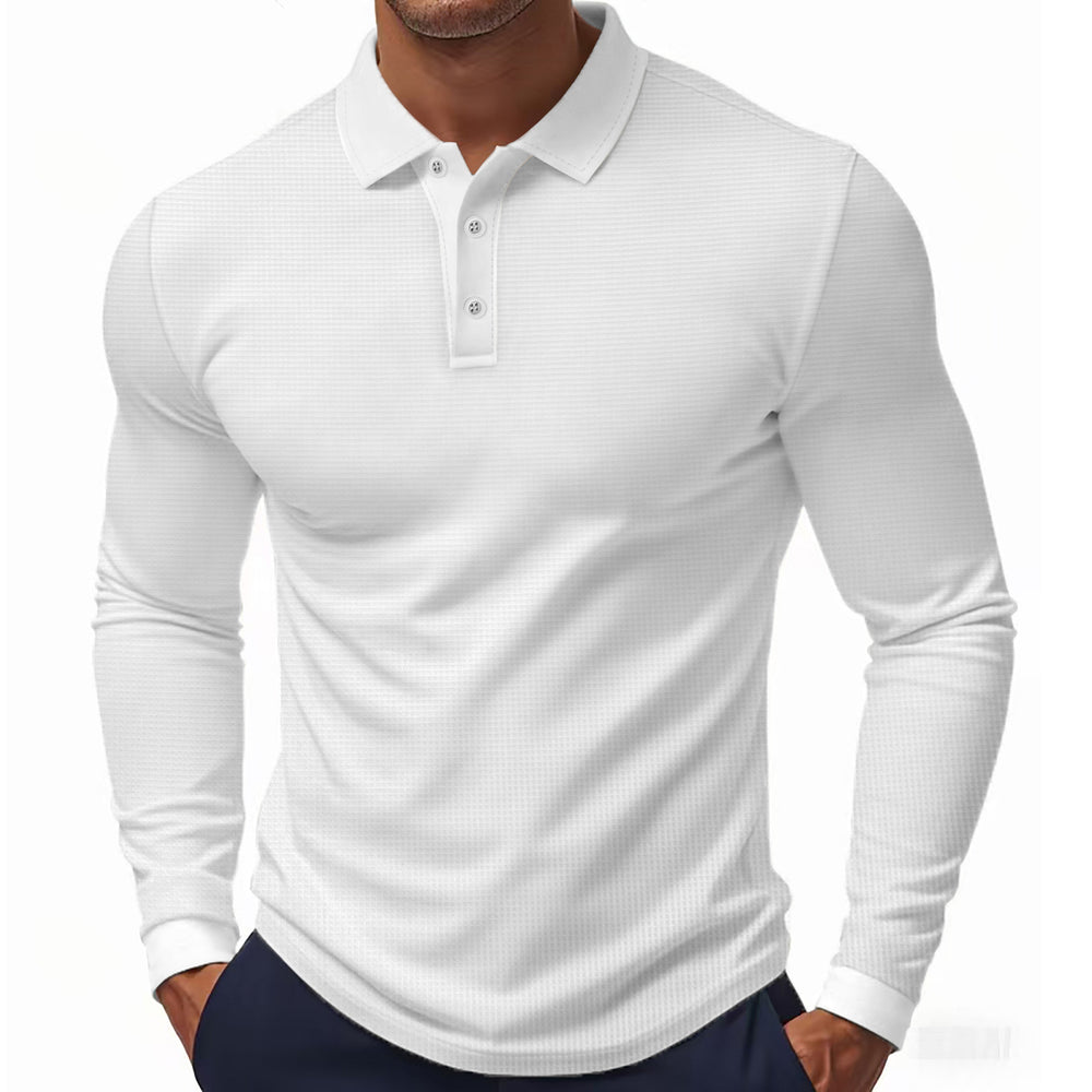 Herren Poloshirt mit strukturiertem Design und modernen Knopfdetails Heidi-Mode
