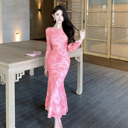 Heidi-Mode | Ombre Rose Spaghetti-Träger Zwei-Teile Kleid Set