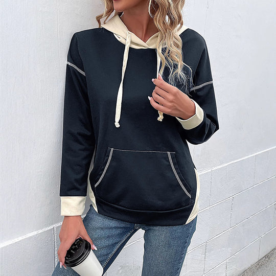 Damen Hoodie mit Kapuze und praktischen Taschen Heidi-Mode