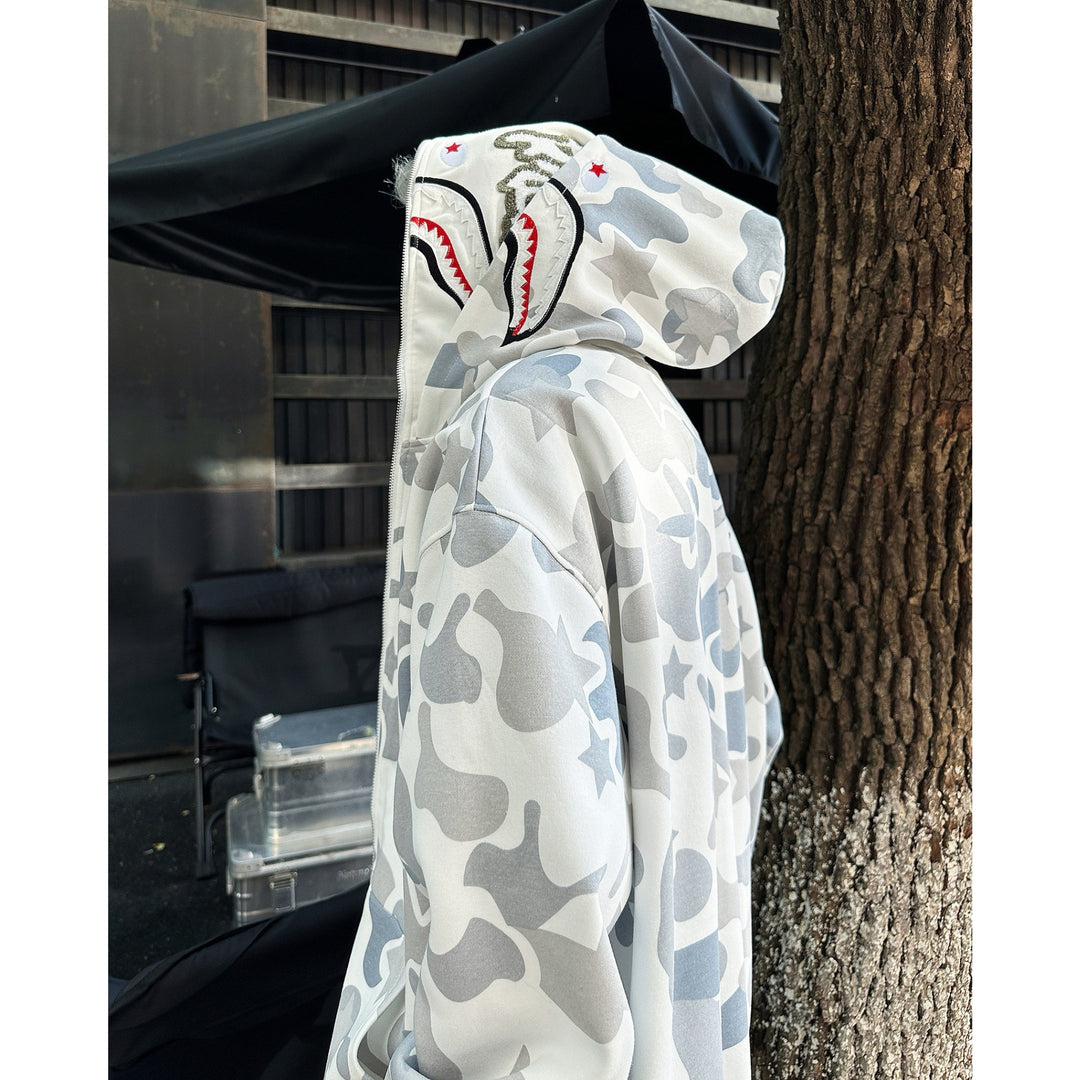 Damen Kapuzenpullover mit einzigartigem Camouflage-Design und aufwendiger Stickerei Heidi-Mode