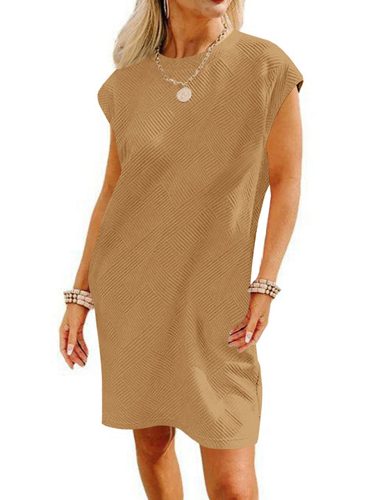 Damen Lockeres Sommerkleid mit strukturiertem Design und schickem Schnitt Heidi-Mode