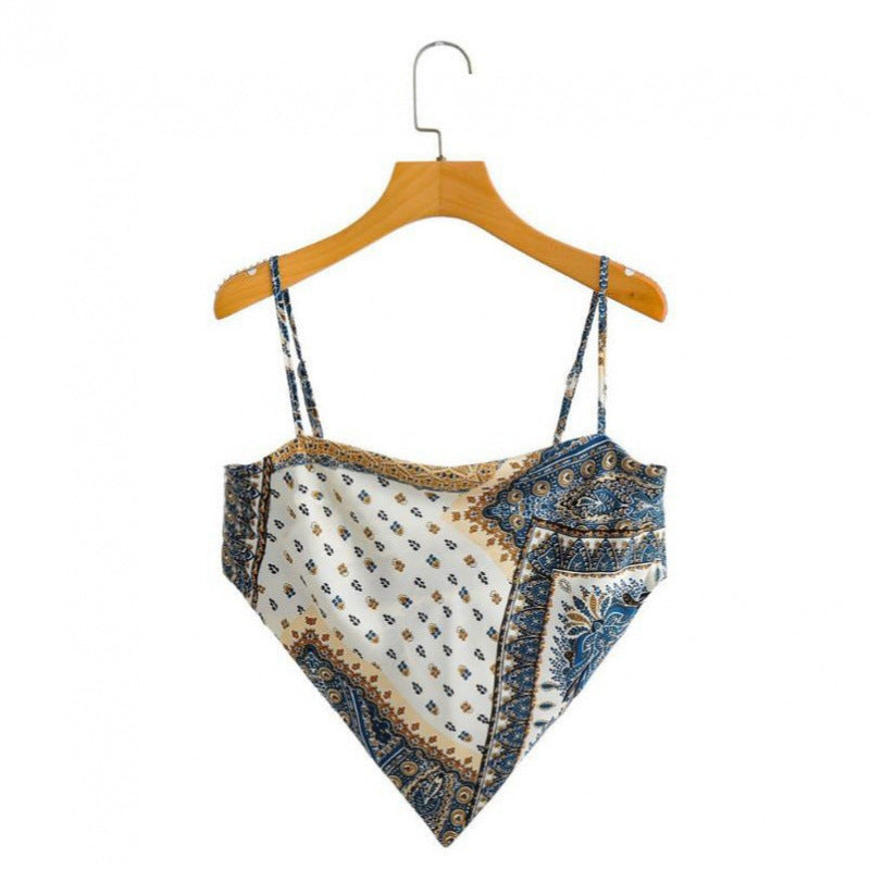 Femme Artistic Bandana Stil Crop Top Heidi-Mode