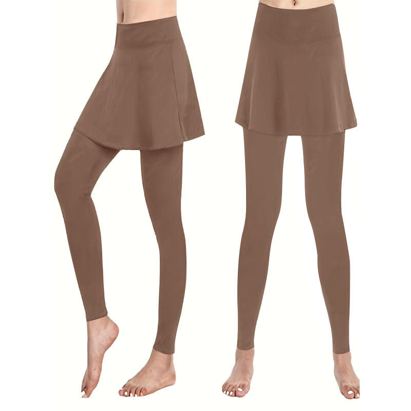 Damen Leggings mit integrierter Skirtschnitt Heidi-Mode