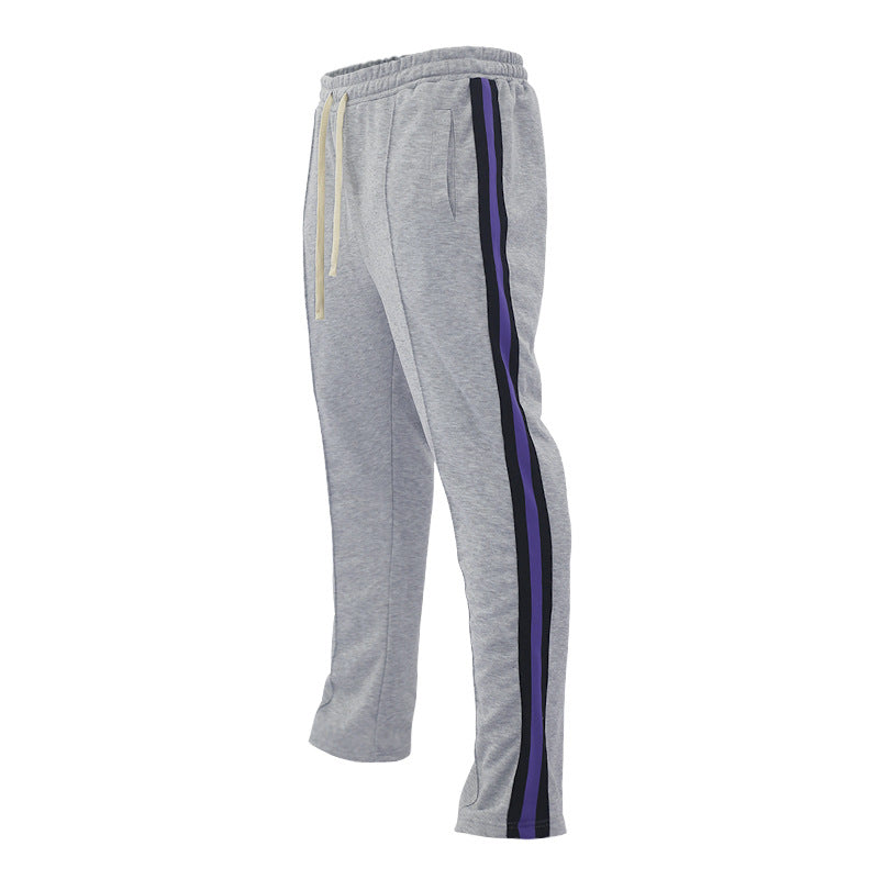 Herren sportliche Sweatpants mit seitlichen Kontraststreifen Heidi-Mode