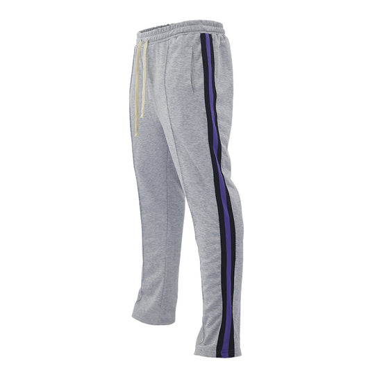 Herren sportliche Sweatpants mit seitlichen Kontraststreifen Heidi-Mode