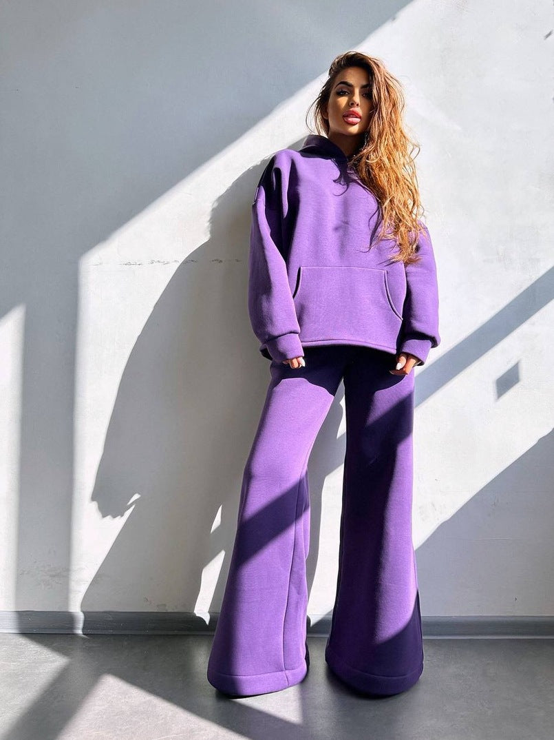 Damen Oversized Hoodie und weit geschnittene Jogginghose Set Heidi-Mode