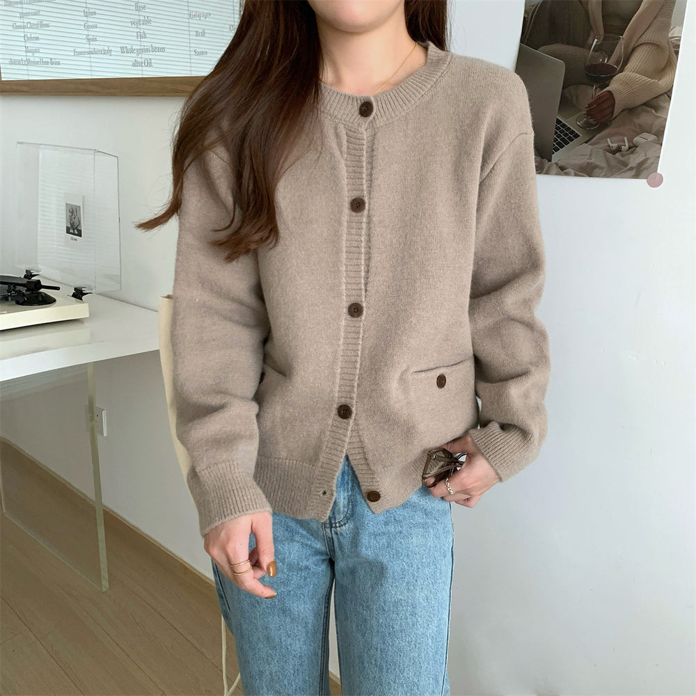 Damen Kuschelige Strickjacke mit praktischen Taschen Heidi-Mode