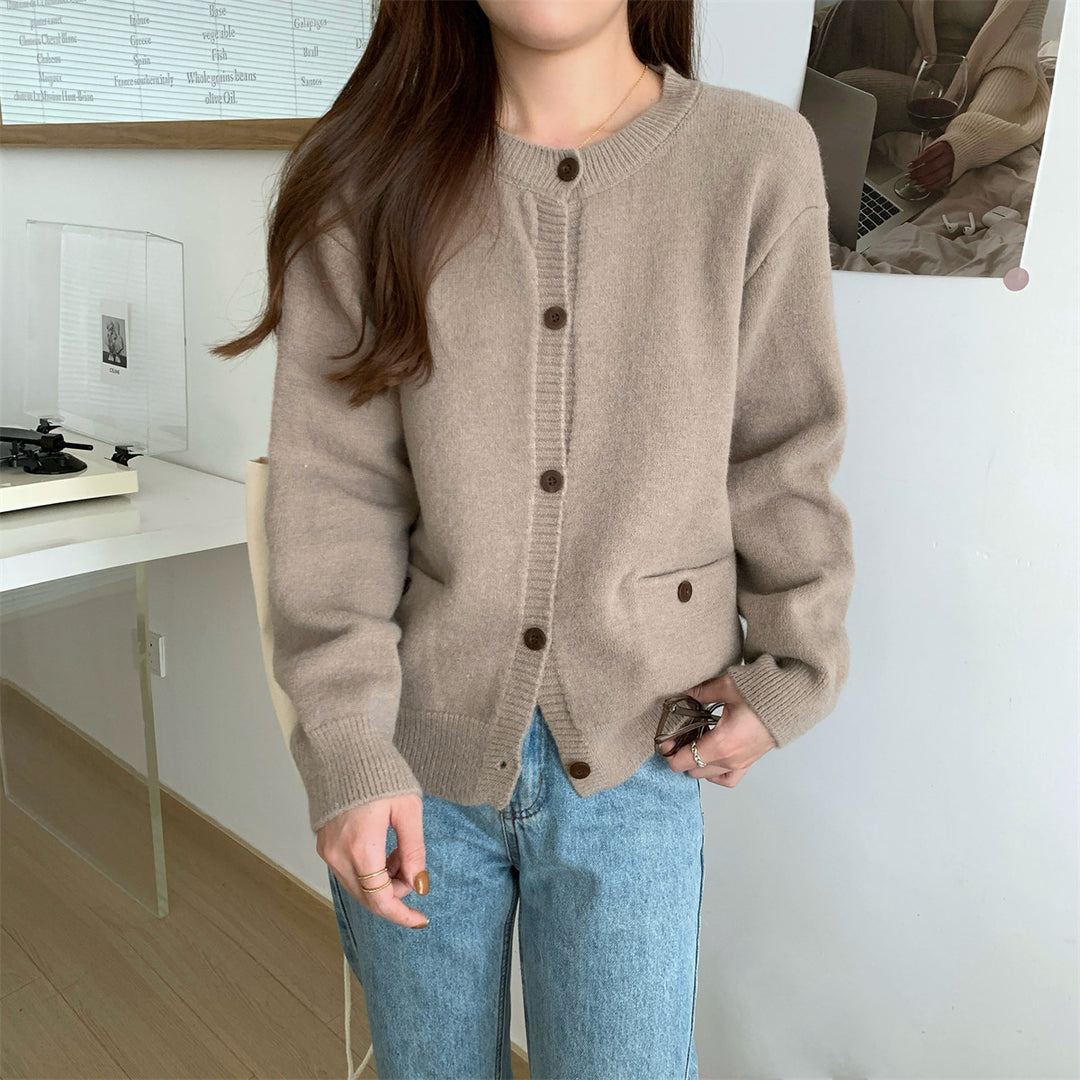 Damen Kuschelige Strickjacke mit praktischen Taschen Heidi-Mode