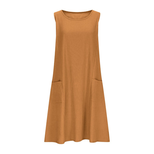 Damen Freizeit Ärmelloses Shift-Kleid Heidi-Mode