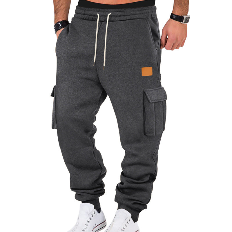 Herren Cargo-Sweatpants mit praktischen Seitentaschen und elastischem Bund Heidi-Mode