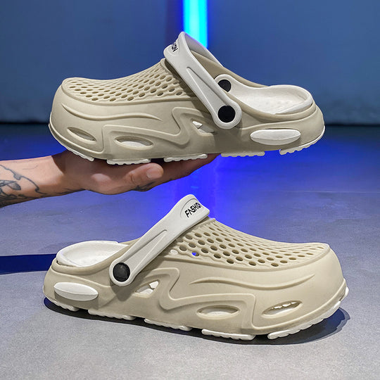 Herren Atmungsaktive Clogs mit verstellbarem Riemen Heidi-Mode