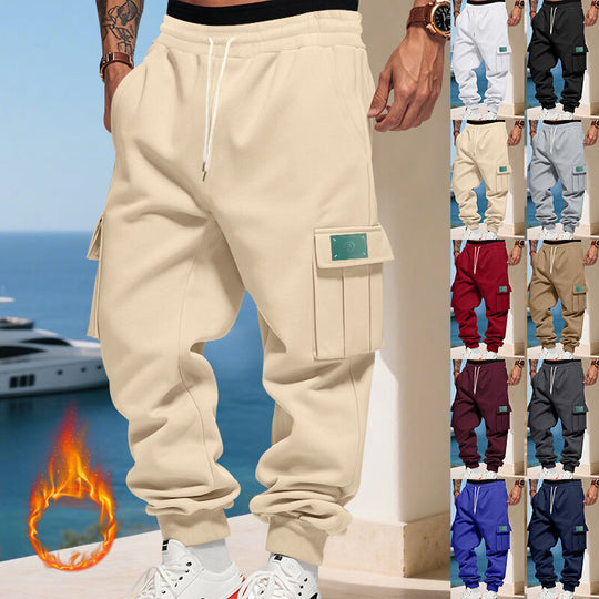 Herren Cargo-Jogginghose mit verstellbarem Kordelzug und praktischen Taschen Heidi-Mode