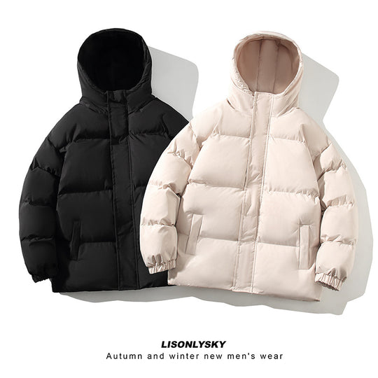 Herren gesteppte Winterjacke mit hohem Kragen und seitlichen Taschen Heidi-Mode