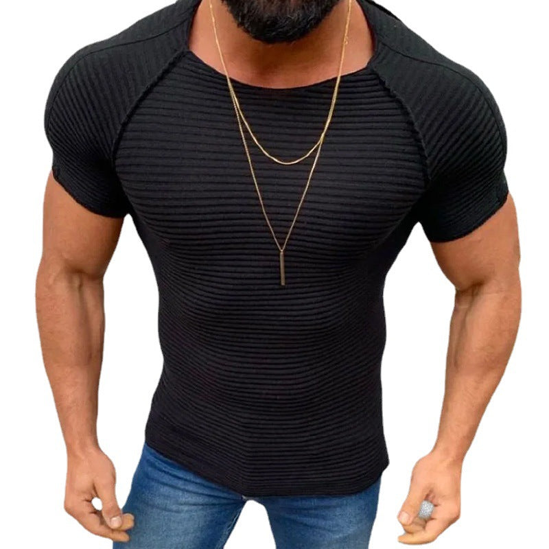Herren figurbetontes Kurzarmshirt Heidi-Mode