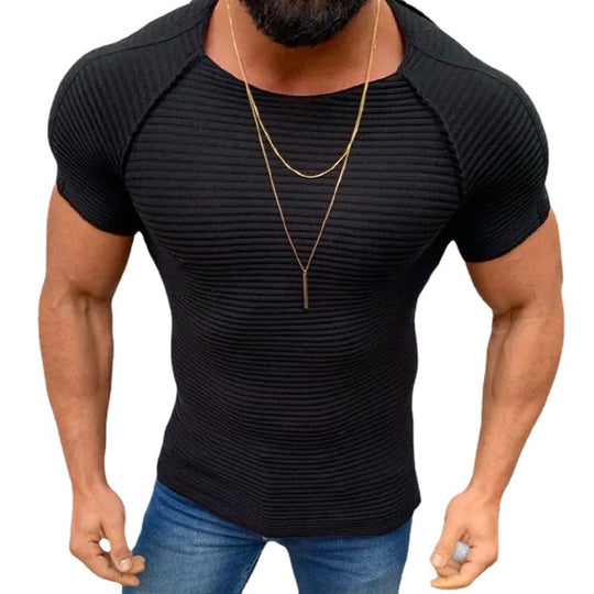 Herren figurbetontes Kurzarmshirt Heidi-Mode