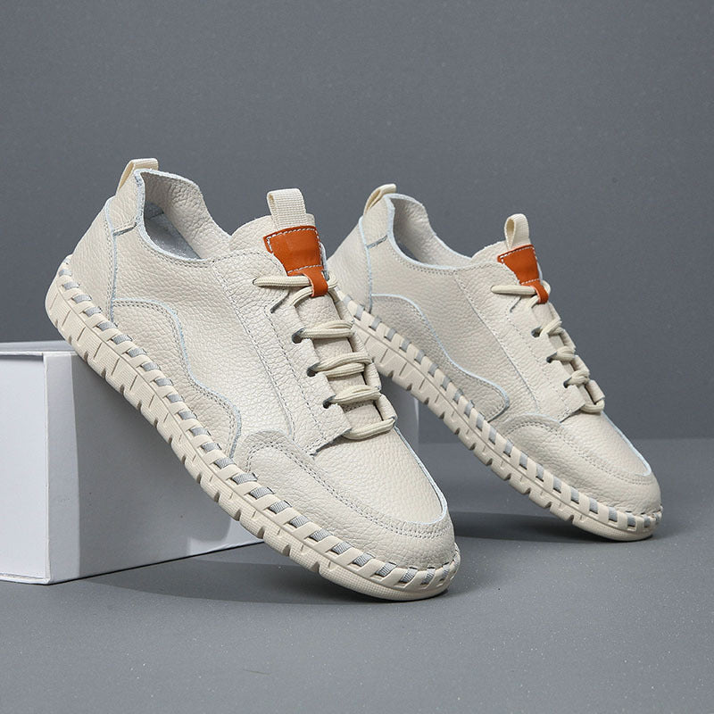 Herren Freizeit Leder Sneakers Heidi-Mode