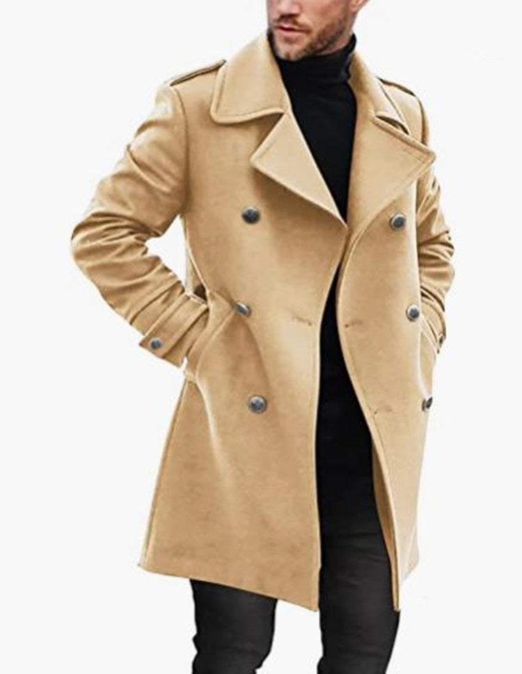 Herren eleganter Trenchcoat mit modernem Schnitt und praktischen Details Heidi-Mode