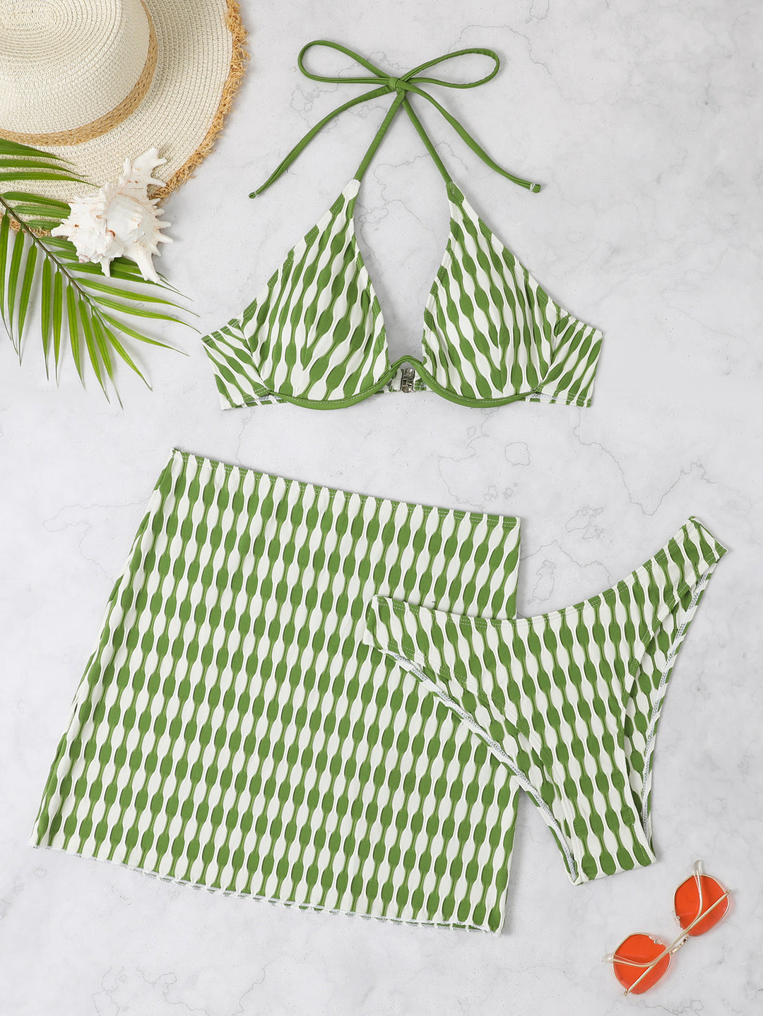 Femme Triangle Bikini Set mit Rock-Slip Heidi-Mode