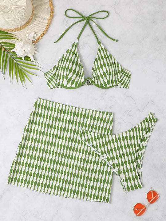 Femme Triangle Bikini Set mit Rock-Slip Heidi-Mode