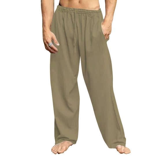 Herren bequeme Freizeit-Hose mit elastischem Bund und seitlichen Eingrifftaschen Heidi-Mode