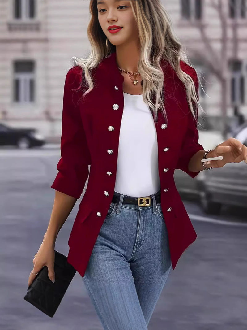 Damen Blazer mit stylishen Druckknöpfen und eleganter Passform Heidi-Mode