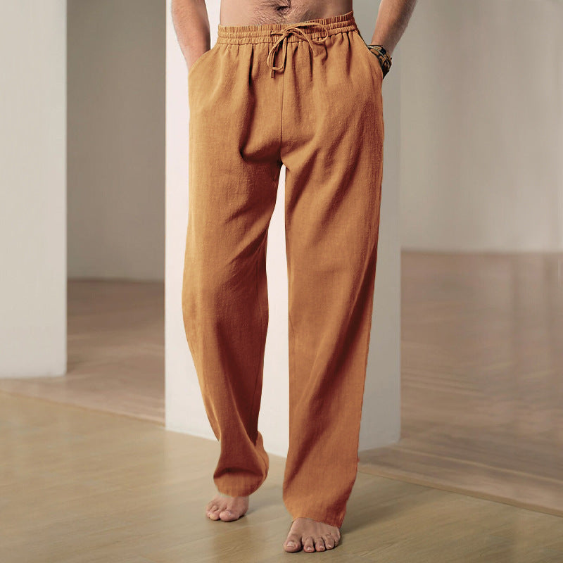 Herren Bequeme Sommerfreizeithose mit elastischem Bund Heidi-Mode