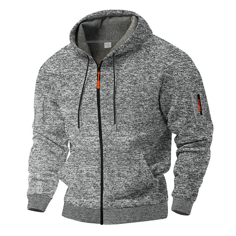Herren Kapuzensweatjacke mit insbesondere atmungsaktiver Struktur und praktischen Taschen Heidi-Mode