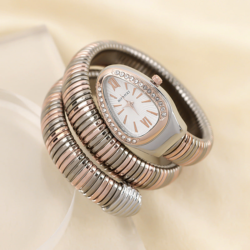 Heidi-Mode | Schlangenuhr mit Quarzbewegung und Persönlichem Armband