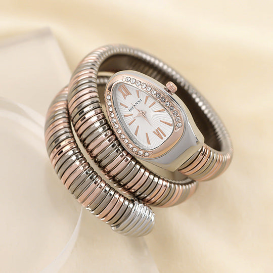 Heidi-Mode | Schlangenuhr mit Quarzbewegung und Persönlichem Armband