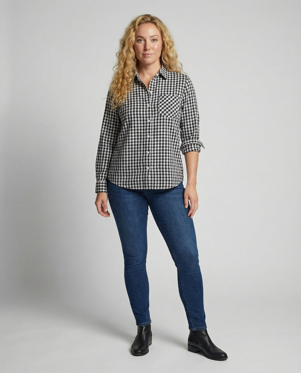 Damen Kariertes Hemd Oversize | Heidi-Mode