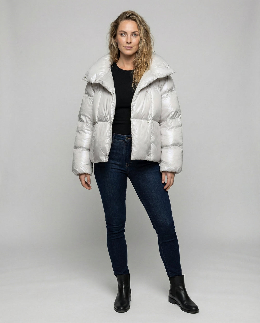 Kurz Daunenmantel Damen Kapuze | Heidi-Mode