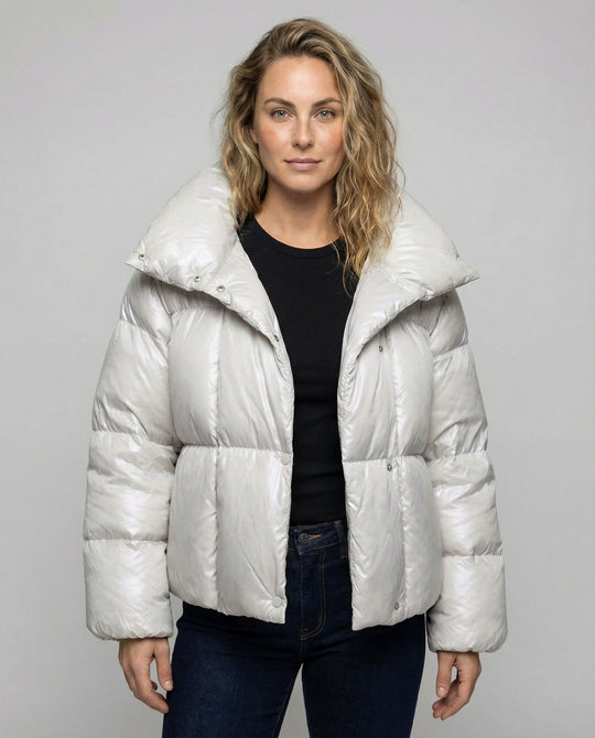 Kurz Daunenmantel Damen Kapuze | Heidi-Mode