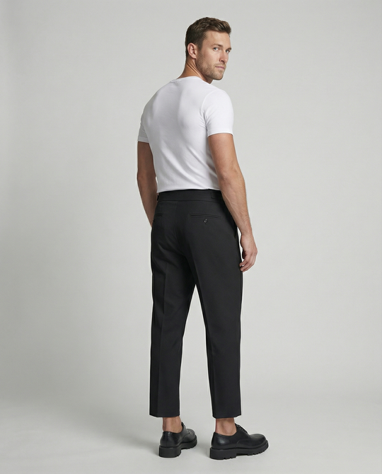 Herren Elegante Freizeithose mit hohem Bund