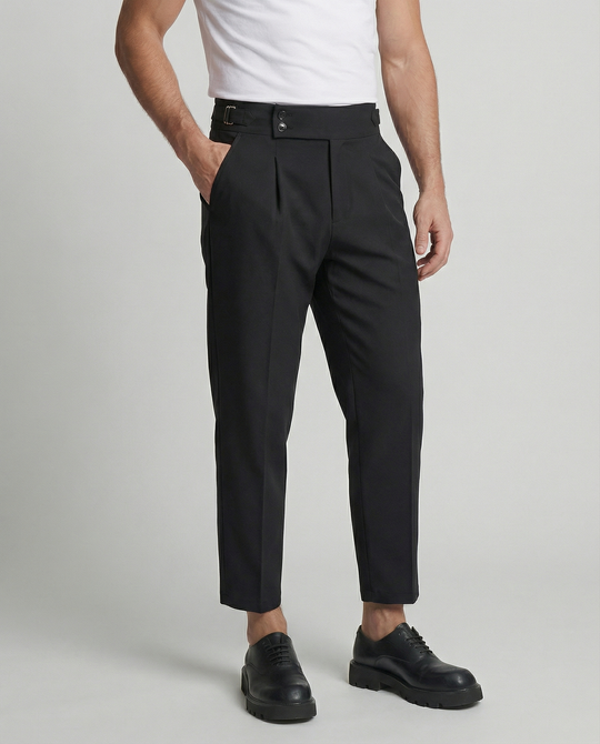 Herren Elegante Freizeithose mit hohem Bund