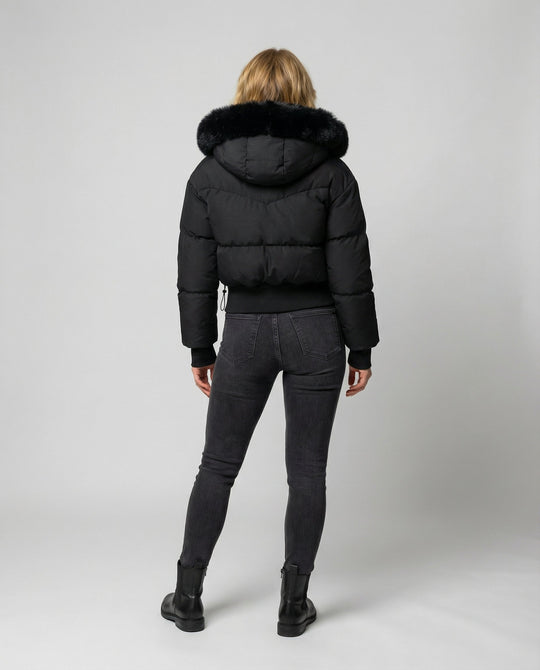 Stylische Warme Cropped Daunenjacke Damen | Heidi-Mode