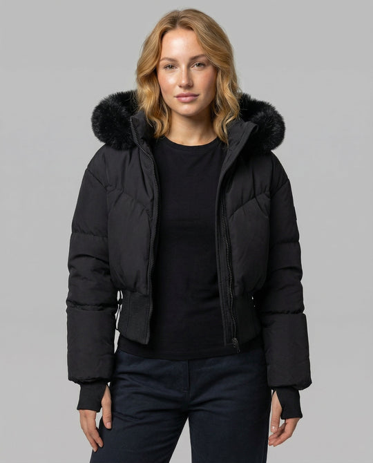 Stylische Warme Cropped Daunenjacke Damen | Heidi-Mode