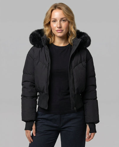 Stylische Warme Cropped Daunenjacke Damen | Heidi-Mode