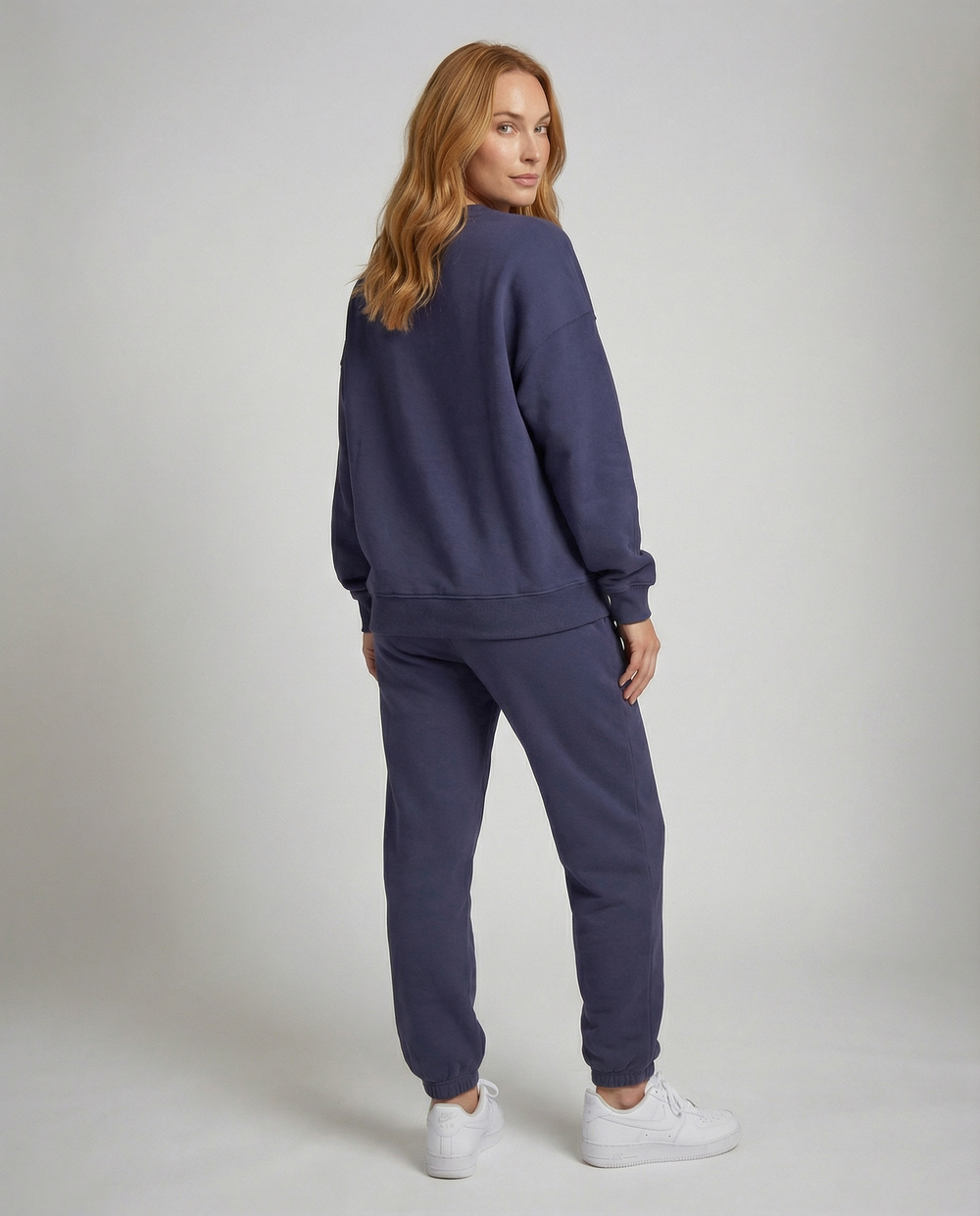 Jogginganzug Damen Sweatset aus Baumwollmix mit lockerem Schnitt