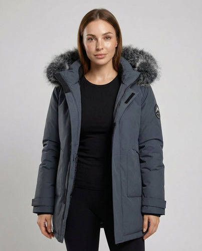 Warmer Winterparka Damen Kapuze | Heidi-Mode