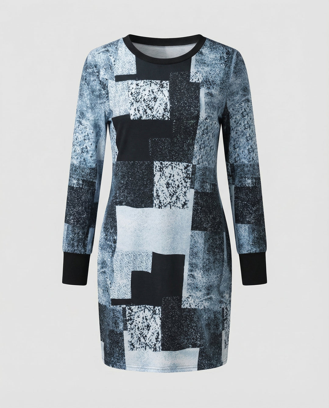 Damen Strickkleid Geometrisch | Heidi-Mode