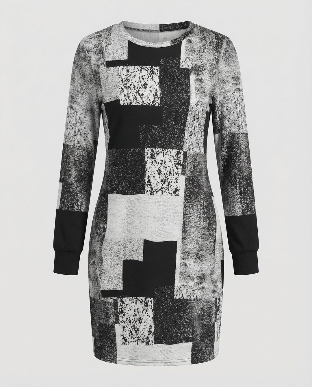 Damen Strickkleid Geometrisch | Heidi-Mode