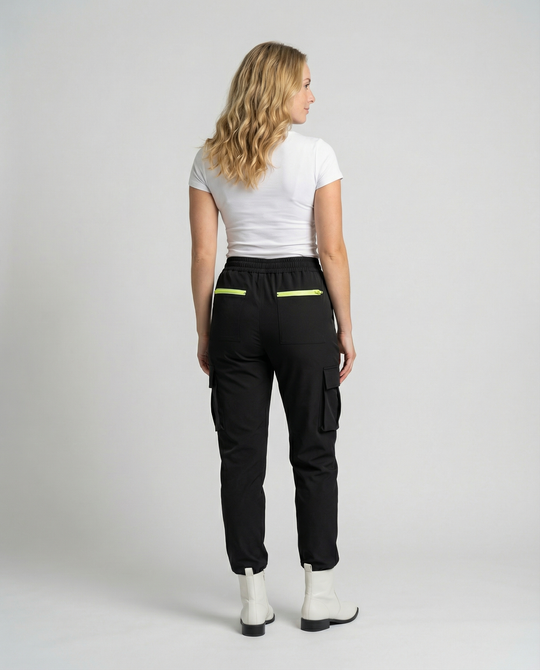 Cargohose Damen mit elastischem Bund und praktischen Taschen